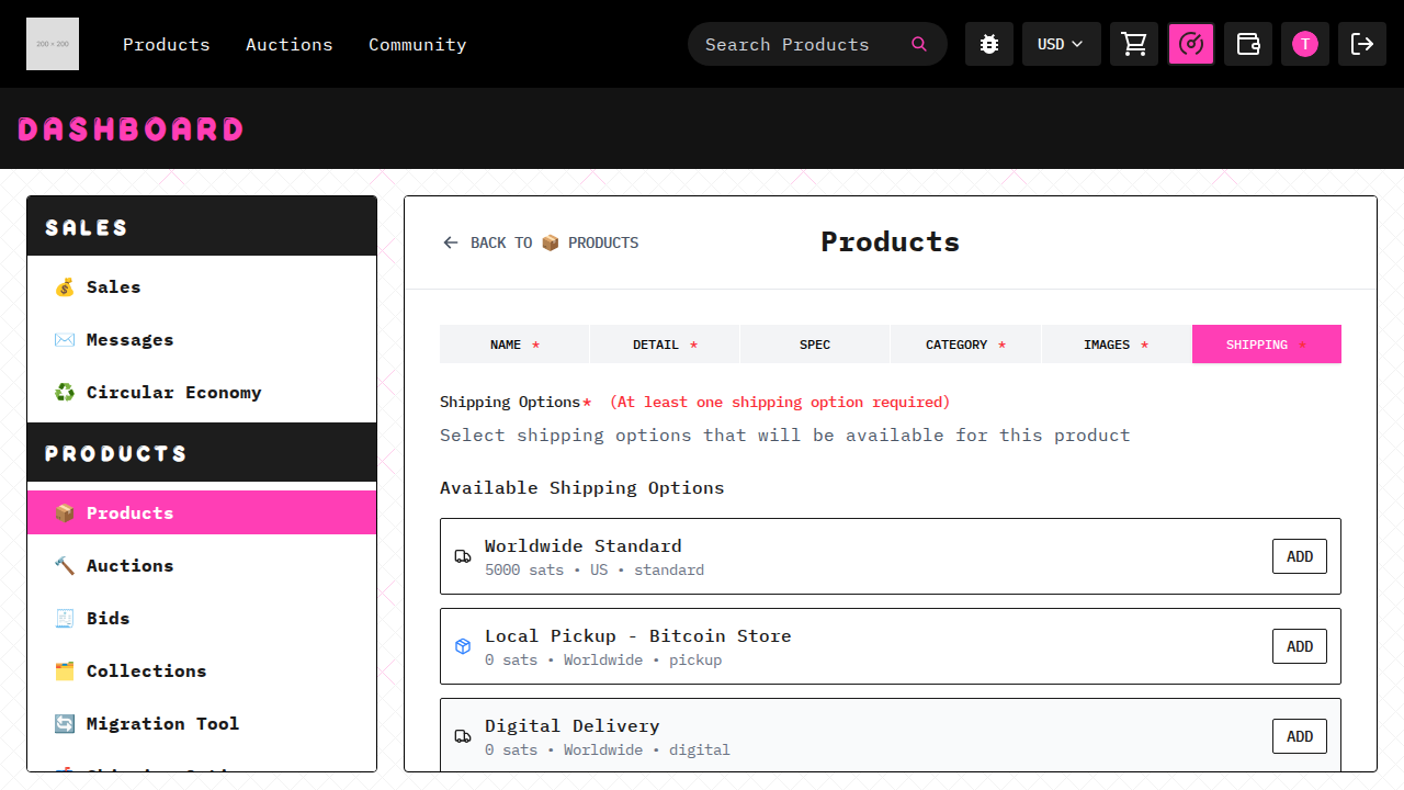 can create a new product